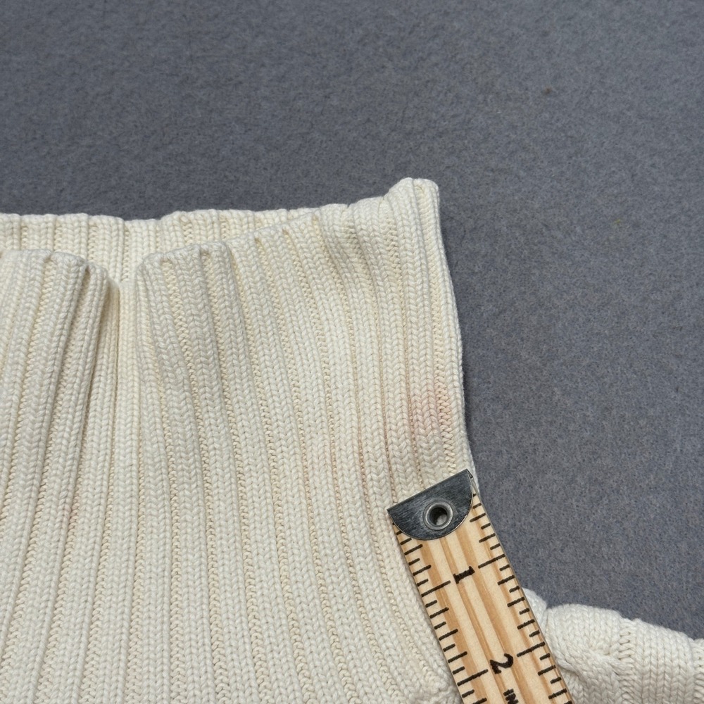 Tommy Hilfiger Sweater Women's XL Cream Cable Knit Cotton Turtleneck Classic Fit - Picture 8 of 8